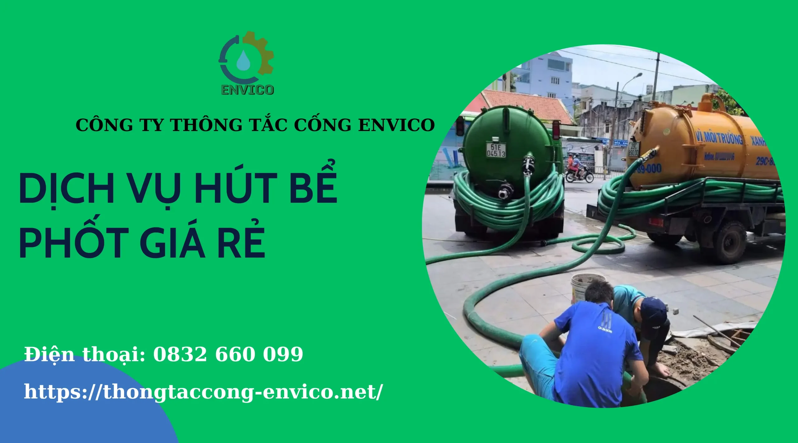 hút bể phốt envico