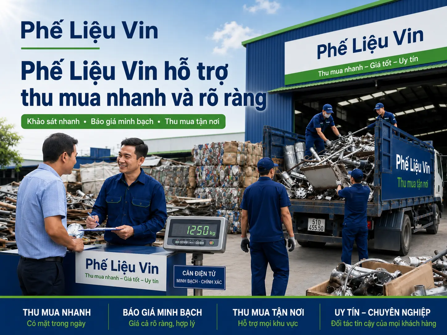 Phế Liệu Vin thu mua phế liệu tận nơi, rõ giá tại TP.HCM