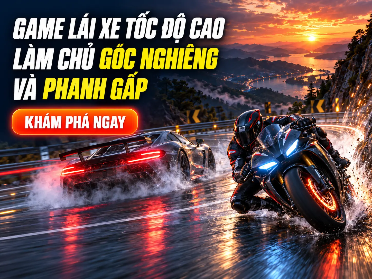 Danh sách game lái xe tốc độ cao thử thách kỹ năng nghiêng và phanh gấp